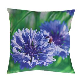 Wetterfestes Deko-Kissen mit Kornblume-motiv