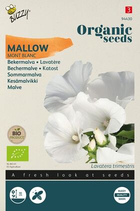 Biologische Bakermalva Zaden 'Mont Blanc'